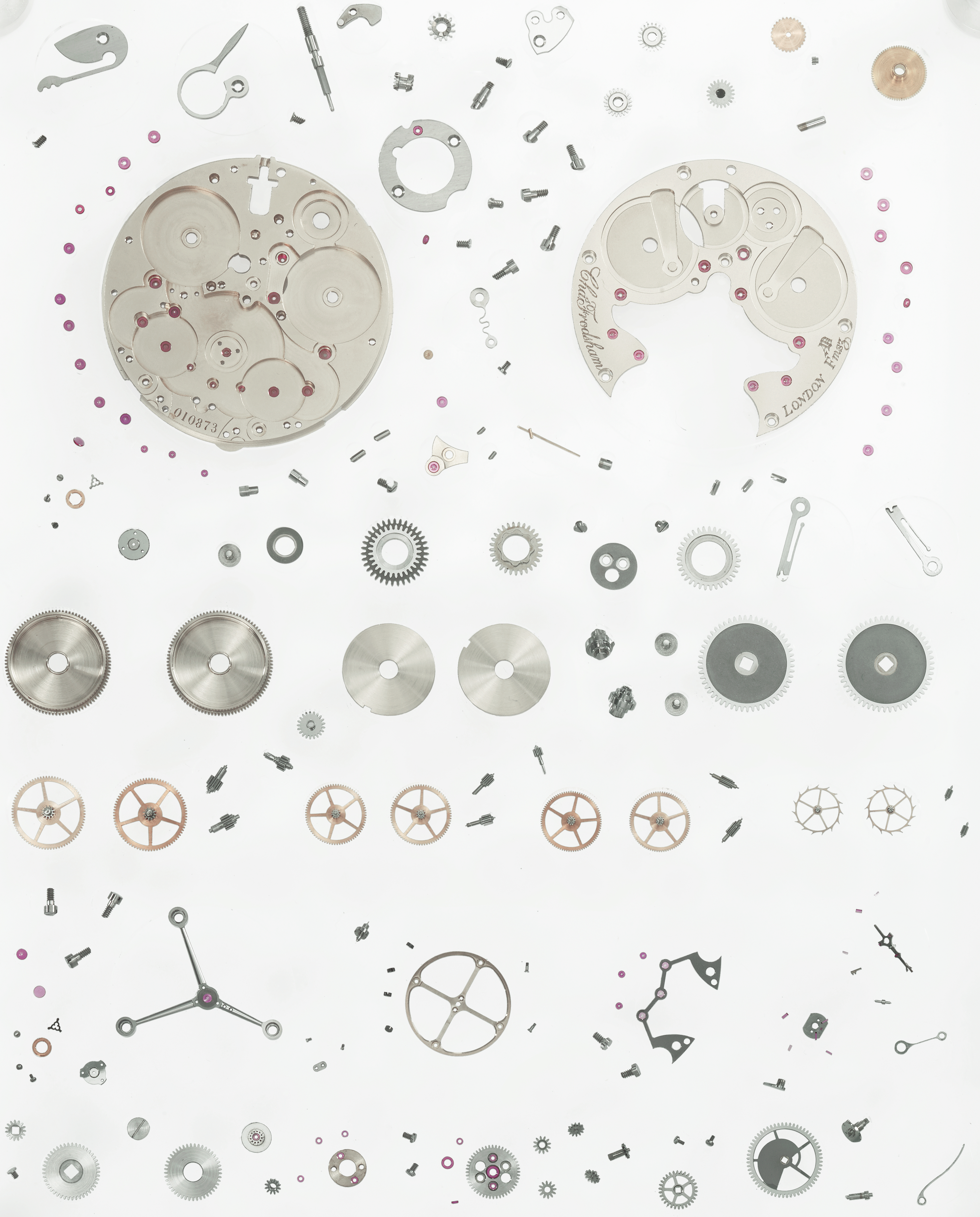 Prototype components (Courtesy of Worshipful Company of Clockmakers)